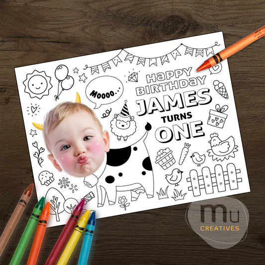 Custom Farm Cow Coloring Sheets