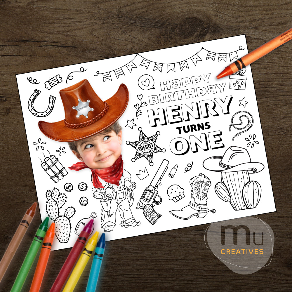 Custom Cowboy Coloring Sheets