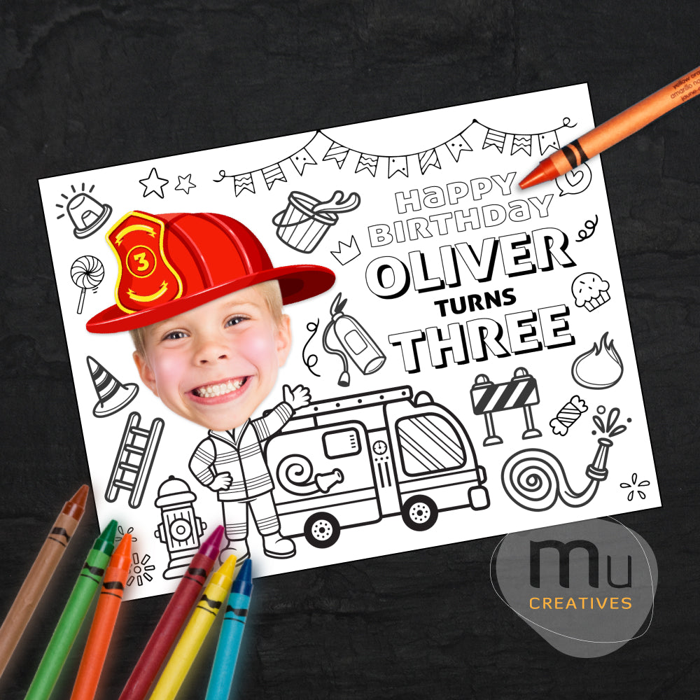 Custom Fireman Coloring Sheets