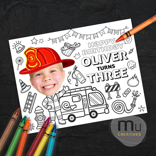 Custom Fireman Coloring Sheets