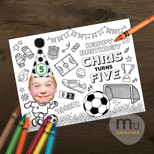 Custom Soccer Coloring Sheets