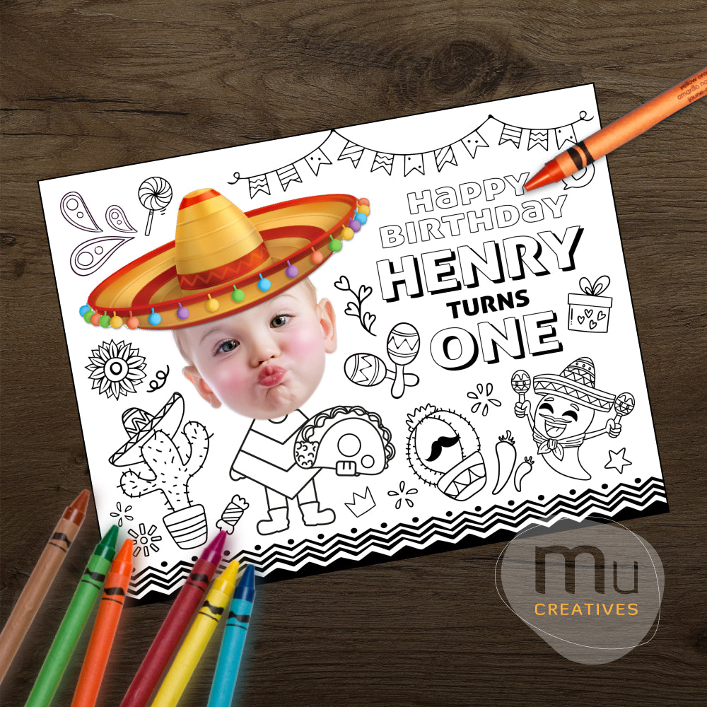 Custom Sombrero Coloring Sheets