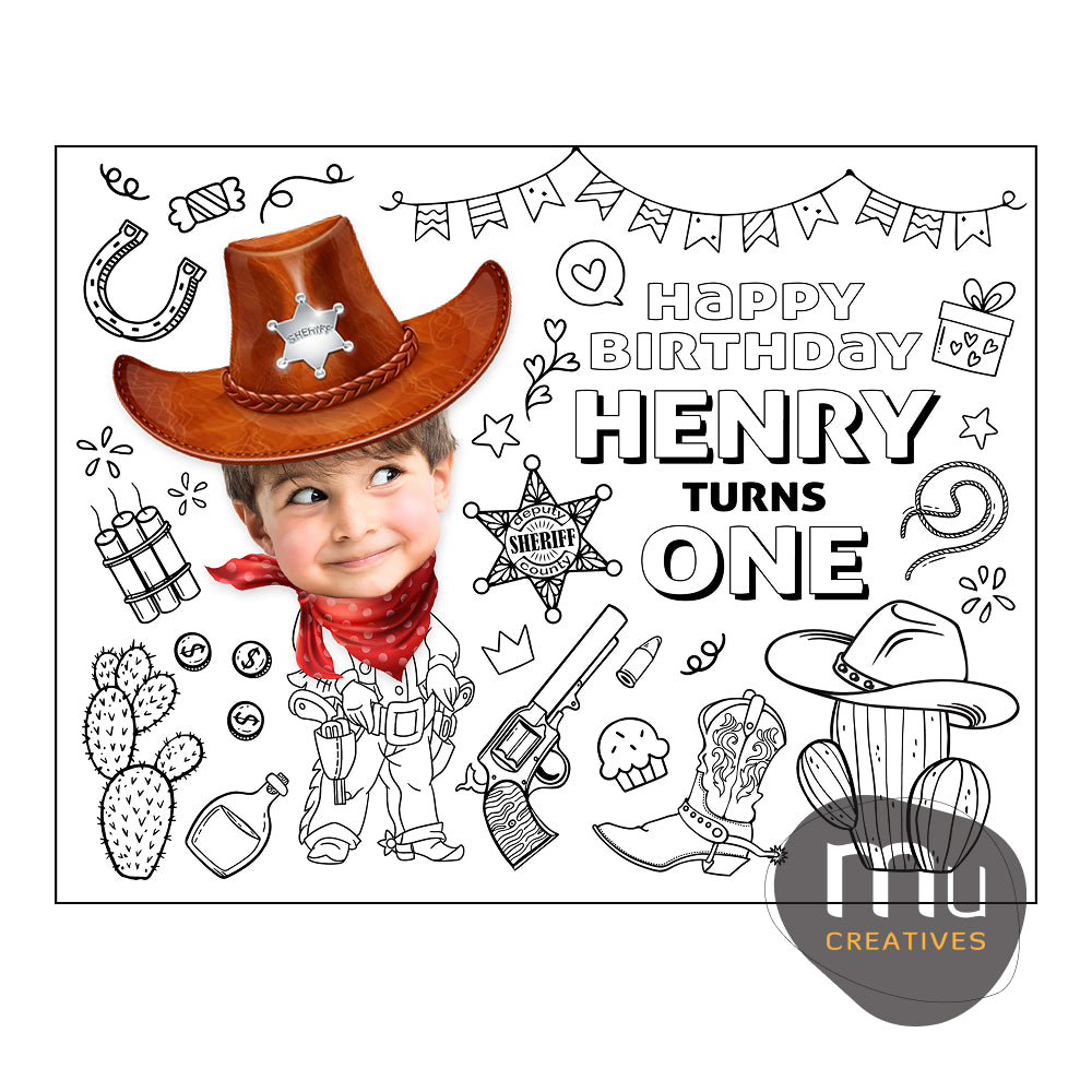 Custom Cowboy Coloring Sheets