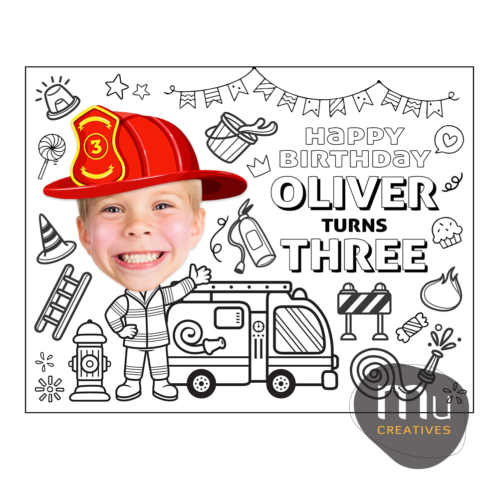 Custom Fireman Coloring Sheets