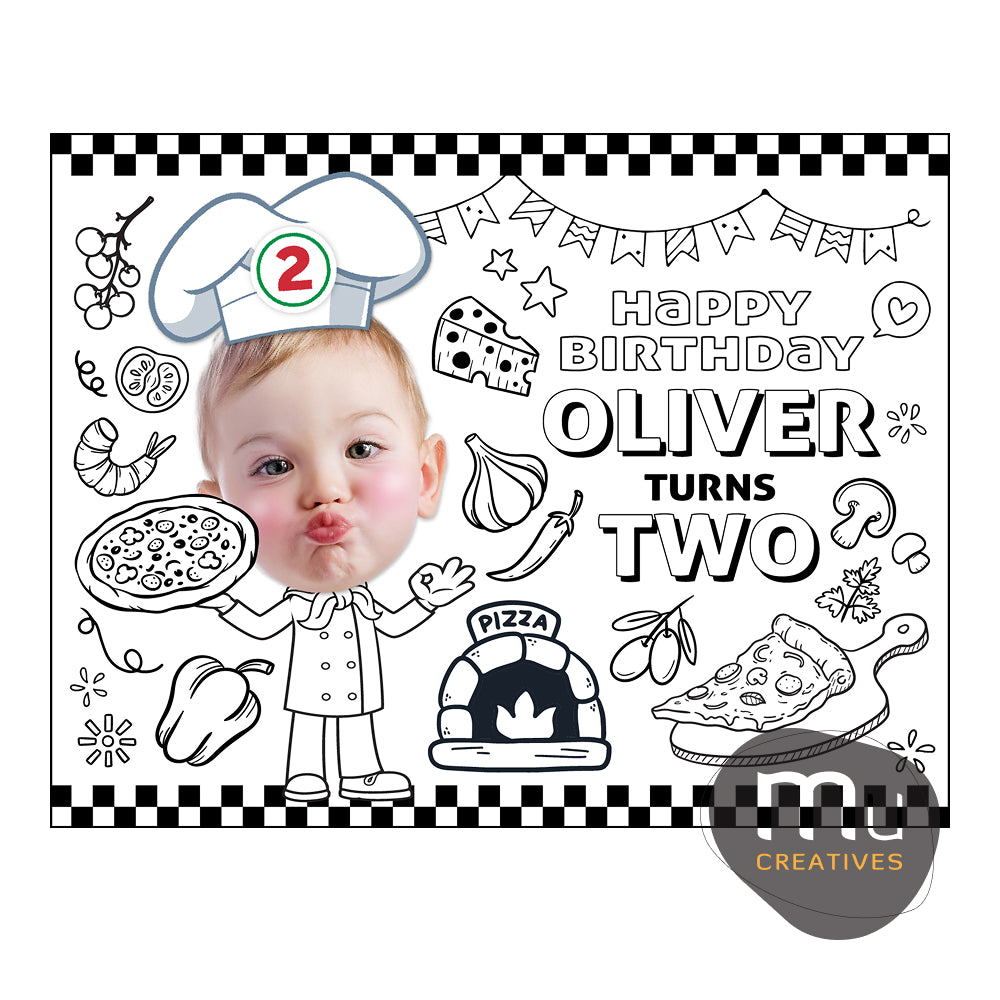 Custom Pizza Coloring Sheets