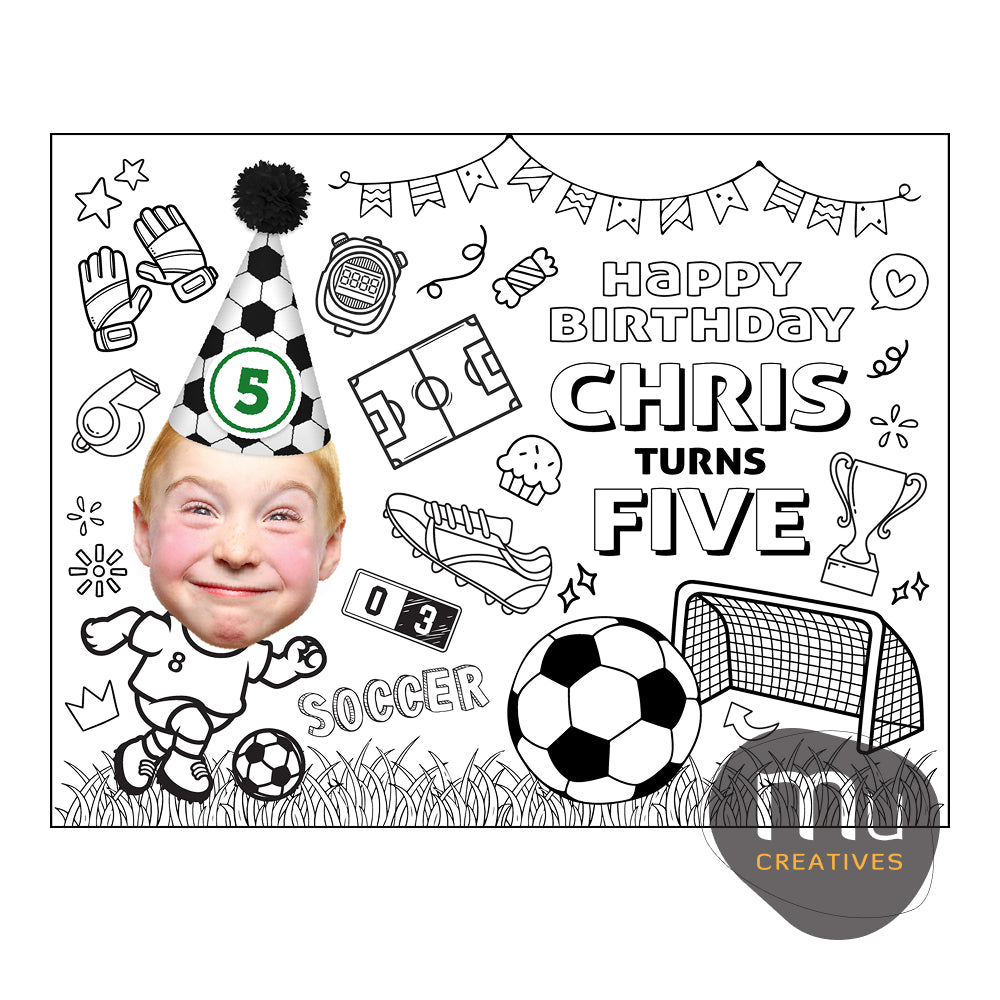 Custom Soccer Coloring Sheets
