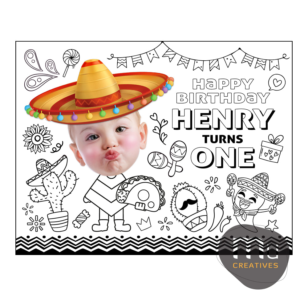 Custom Sombrero Coloring Sheets
