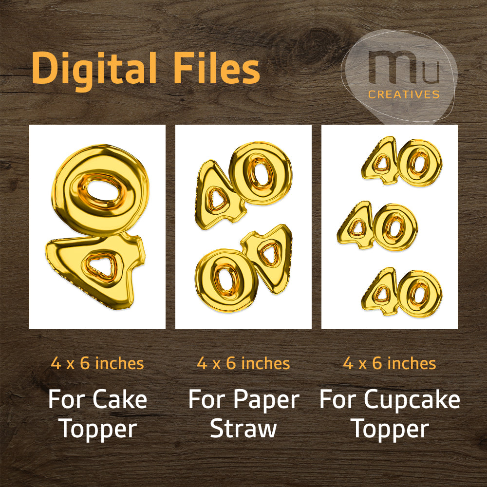 Custom Gold and Black Birthday Hat Cupcake Toppers