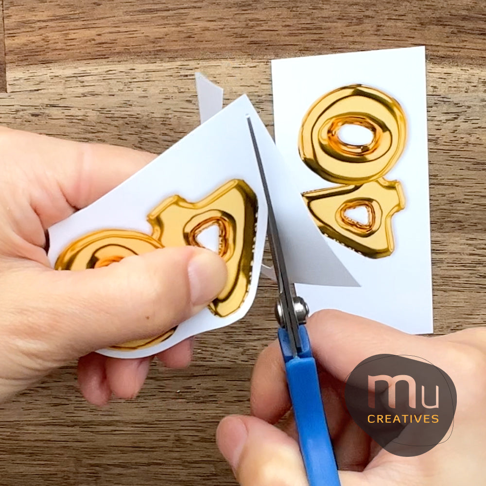 Custom Gold and Black Birthday Hat Cupcake Toppers